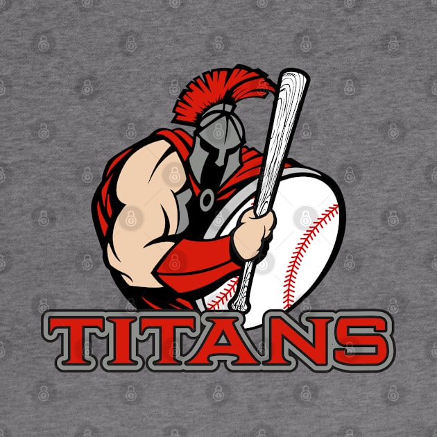Titans Baseball Logo by DavesTees